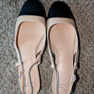 A New Day (Target) Maxine Slingback Ballet Flats Nude and Black